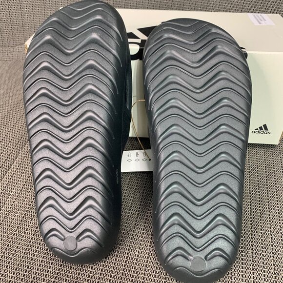 Adidas Adicane Mens Size 8 Women’s 9 Slide Black Sandals Lightweight/Comfortabl - Picture 5 of 6